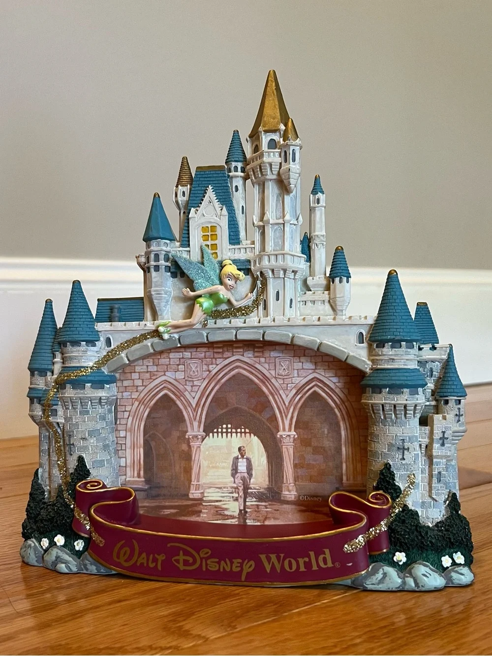 Walt Disney World Cinderella’s Castle Frame with Tinker Bell - Blue & Gold